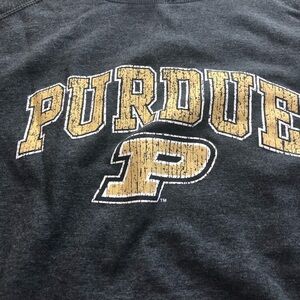 Purdue Boilermaker with Kangaroo Pockets Gray Sweatshirt Unisex